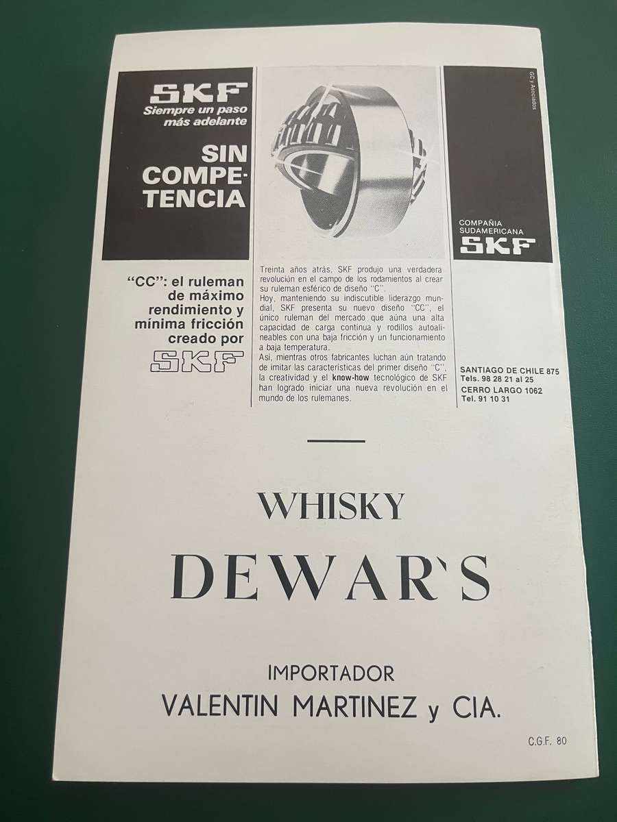 Rugby Programme - *RARE* South-Africa (Springboks) vs South-America 18/10/1980