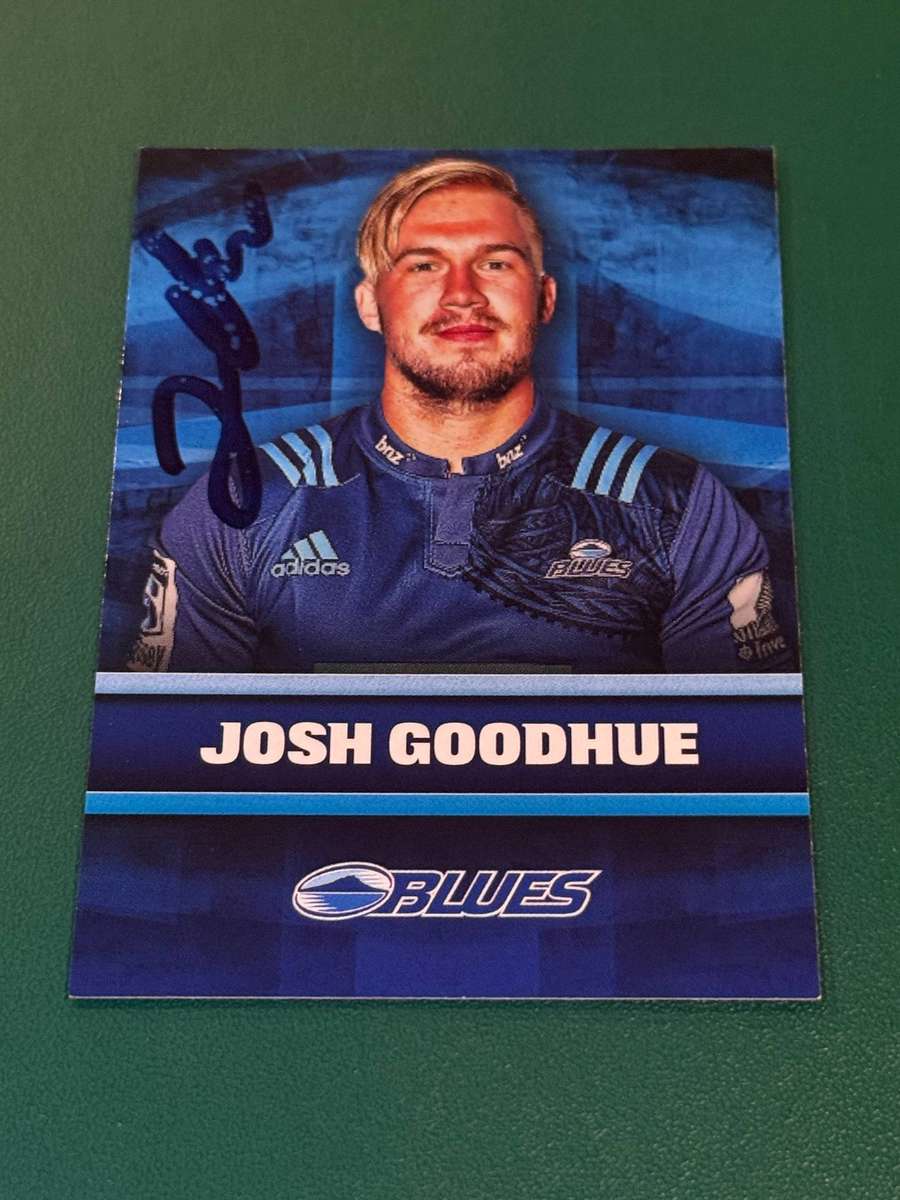 Rugby Card - *SIGNED* Josh Goodhue 2017 NZ Tap and Play Rugby Card