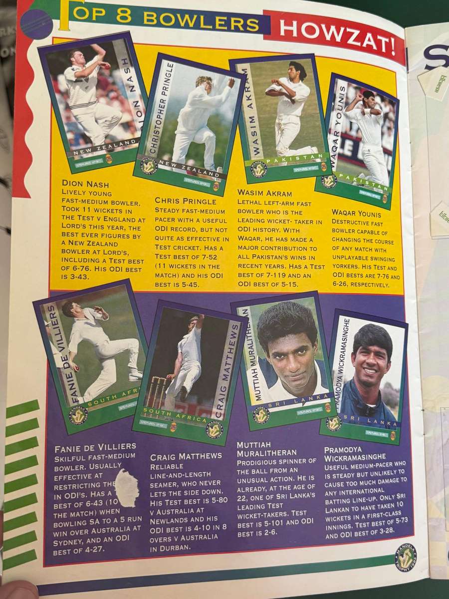 Cricket Card Album - 1994 Sports Deck Souvenir Collection Album (Mandela Trophy)