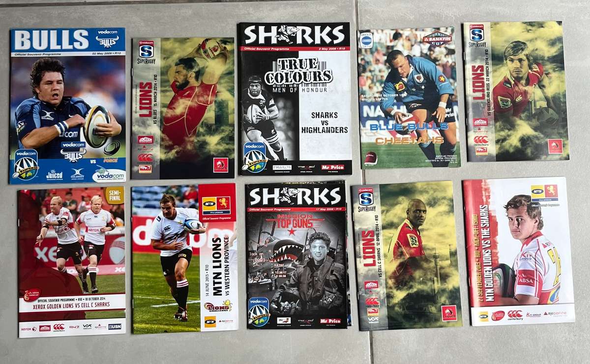 Collection of fifty (50) rugby programmes