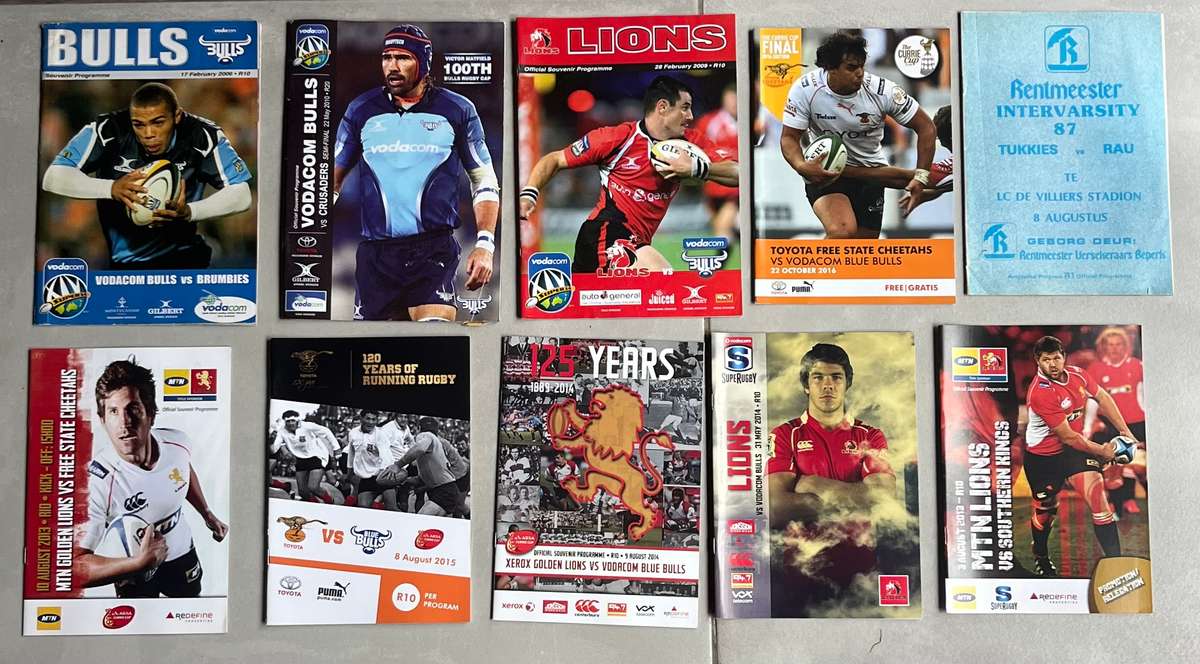 Collection of fifty (50) rugby programmes