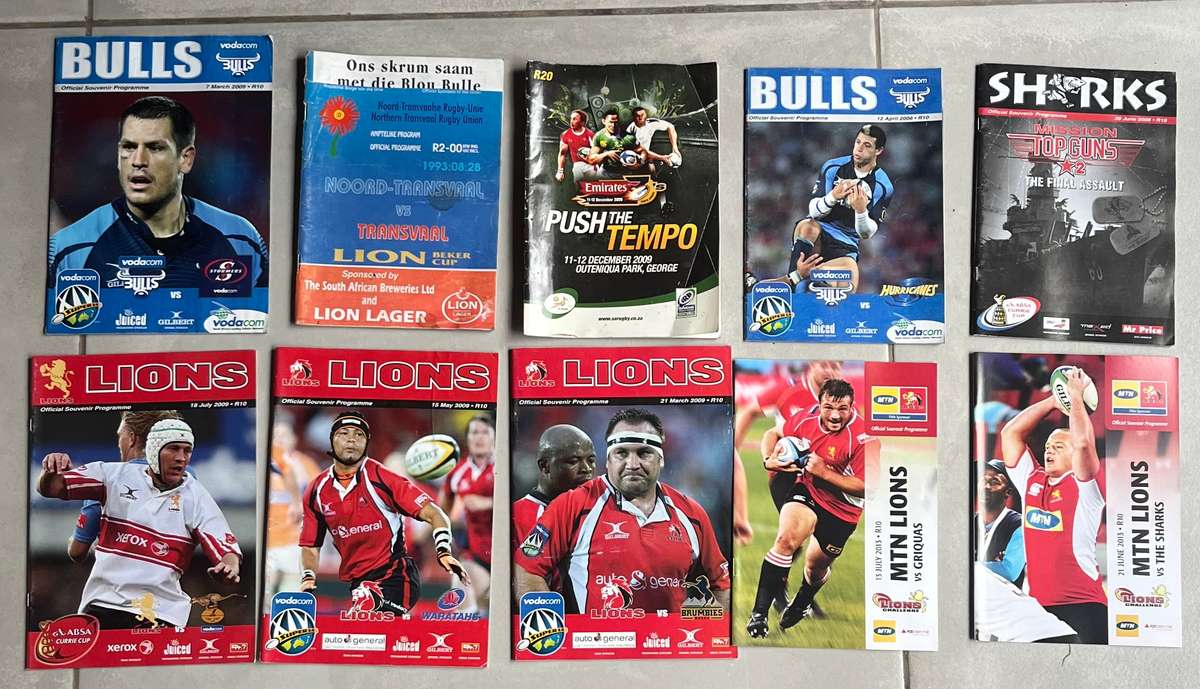 Collection of fifty (50) rugby programmes