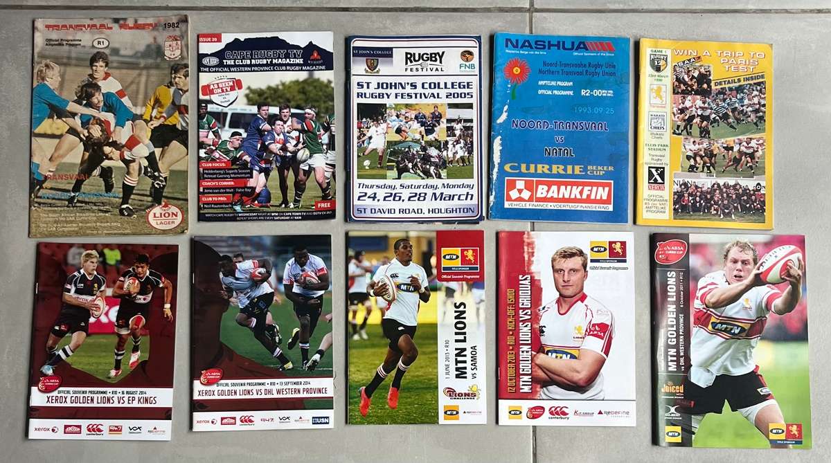 Collection of fifty (50) rugby programmes