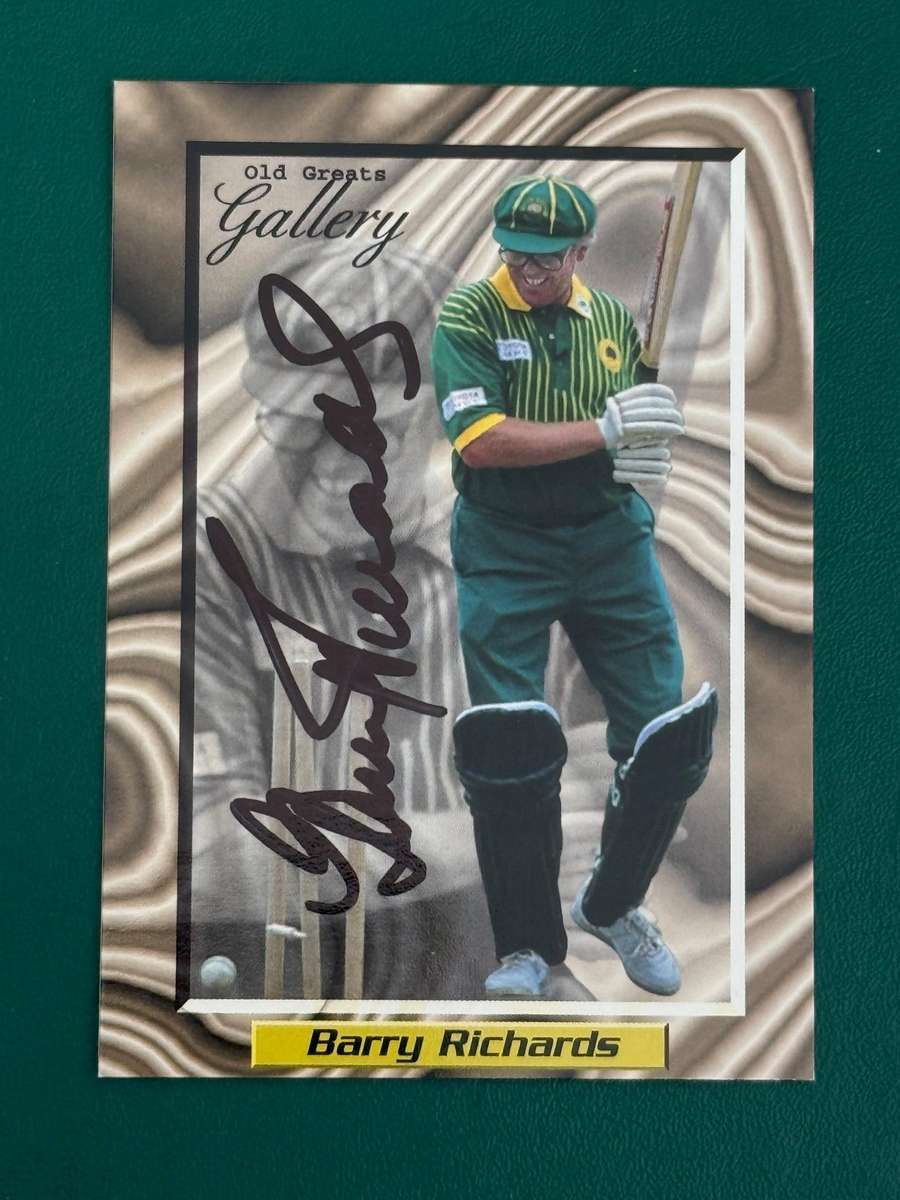 Cricket Card - *SIGNED*  Barry Richards 1996 Old Greats Sports Deck Cricket Card
