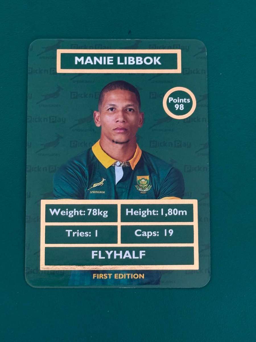 Rugby Card - Manie Libbok 2025 Pick and Pay Rugby Card
