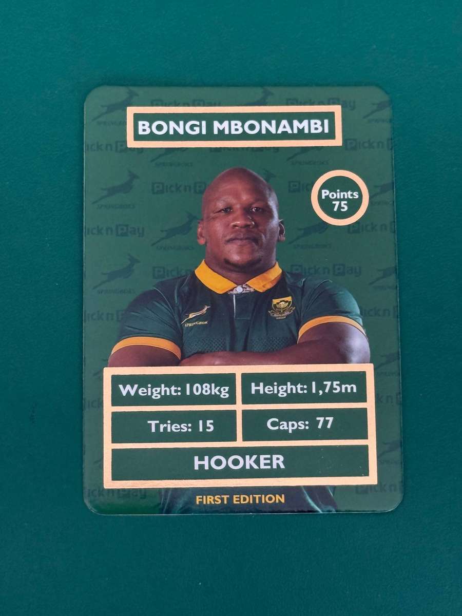 Rugby Card - Bongi Mbonambi 2025 Pick and Pay Rugby Card