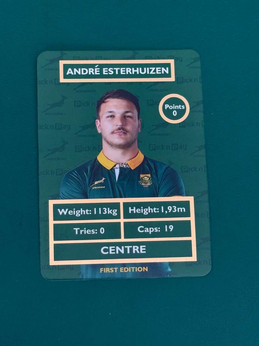 Rugby Card - Andre Esterhuizen 2025 Pick and Pay Rugby Card