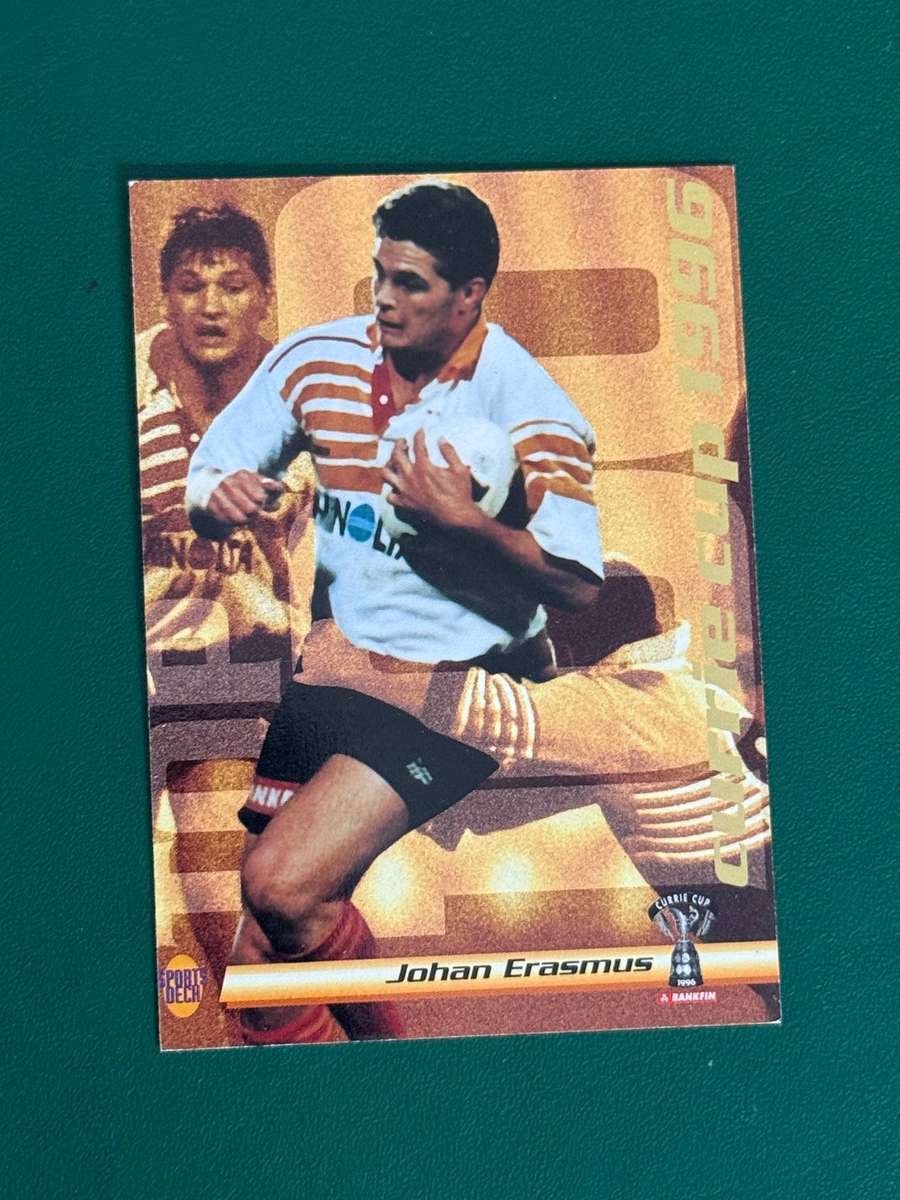 Rugby Card - Johan Rassie Erasmus 1996 Sports Deck Rugby Card
