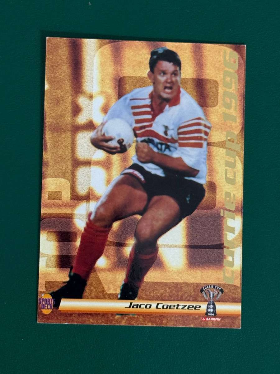 Rugby Card - Jaco Coetzee 1996 Sports Deck Rugby Card