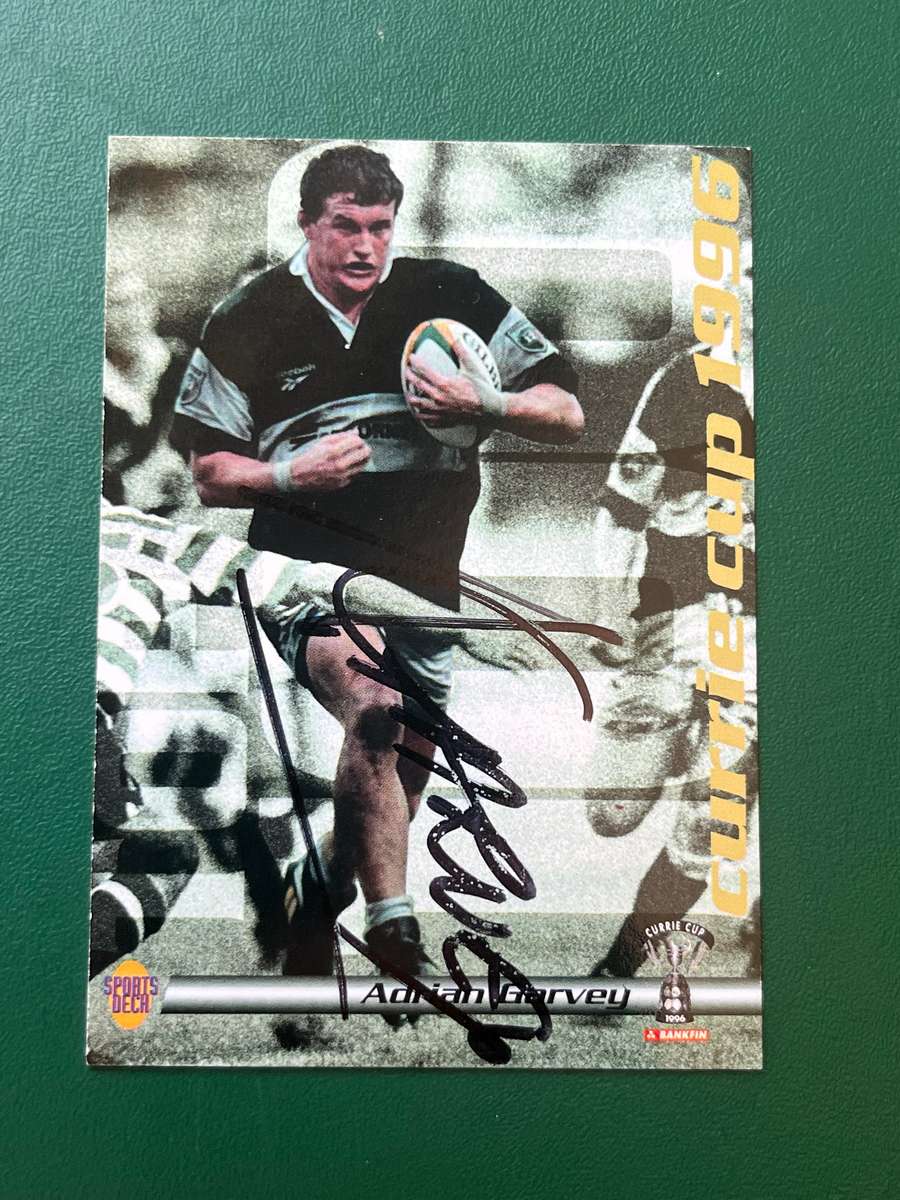 Rugby Card - *SIGNED* Adrian Garvey 1996 Sports Deck Rugby Card