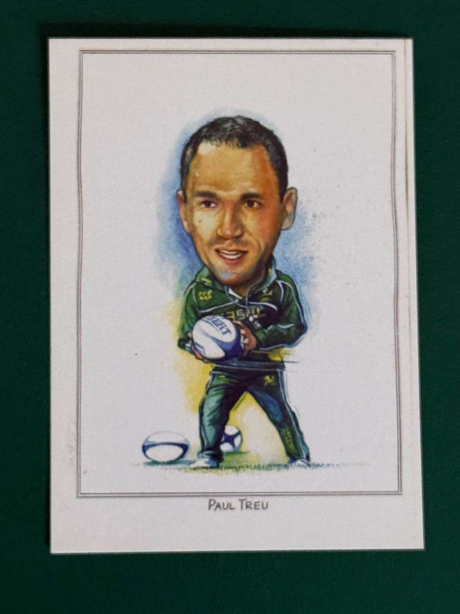 Rugby Card - Paul Treu Sketch Card (6.5cm by 8.5cm)