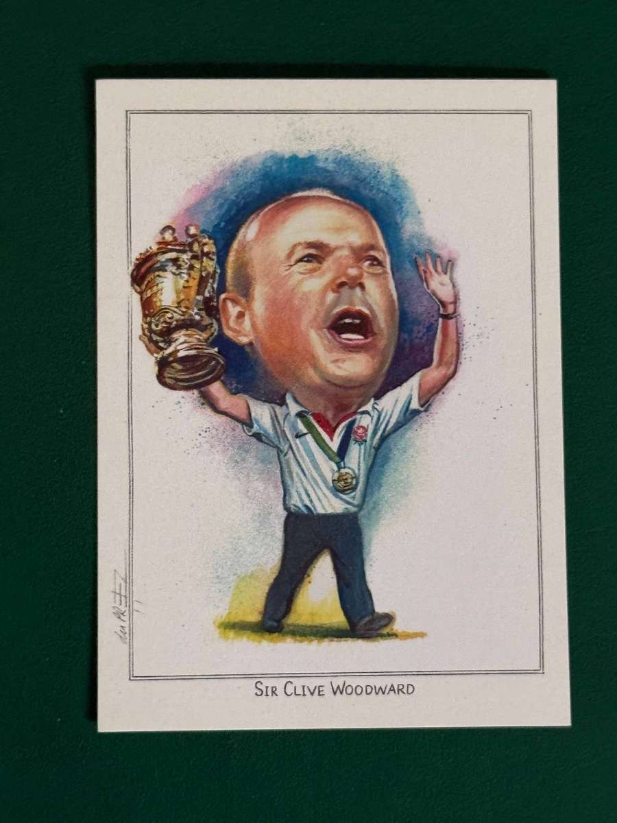 Rugby Card - Clive Woodward Sketch Card (6.5cm by 8.5cm)