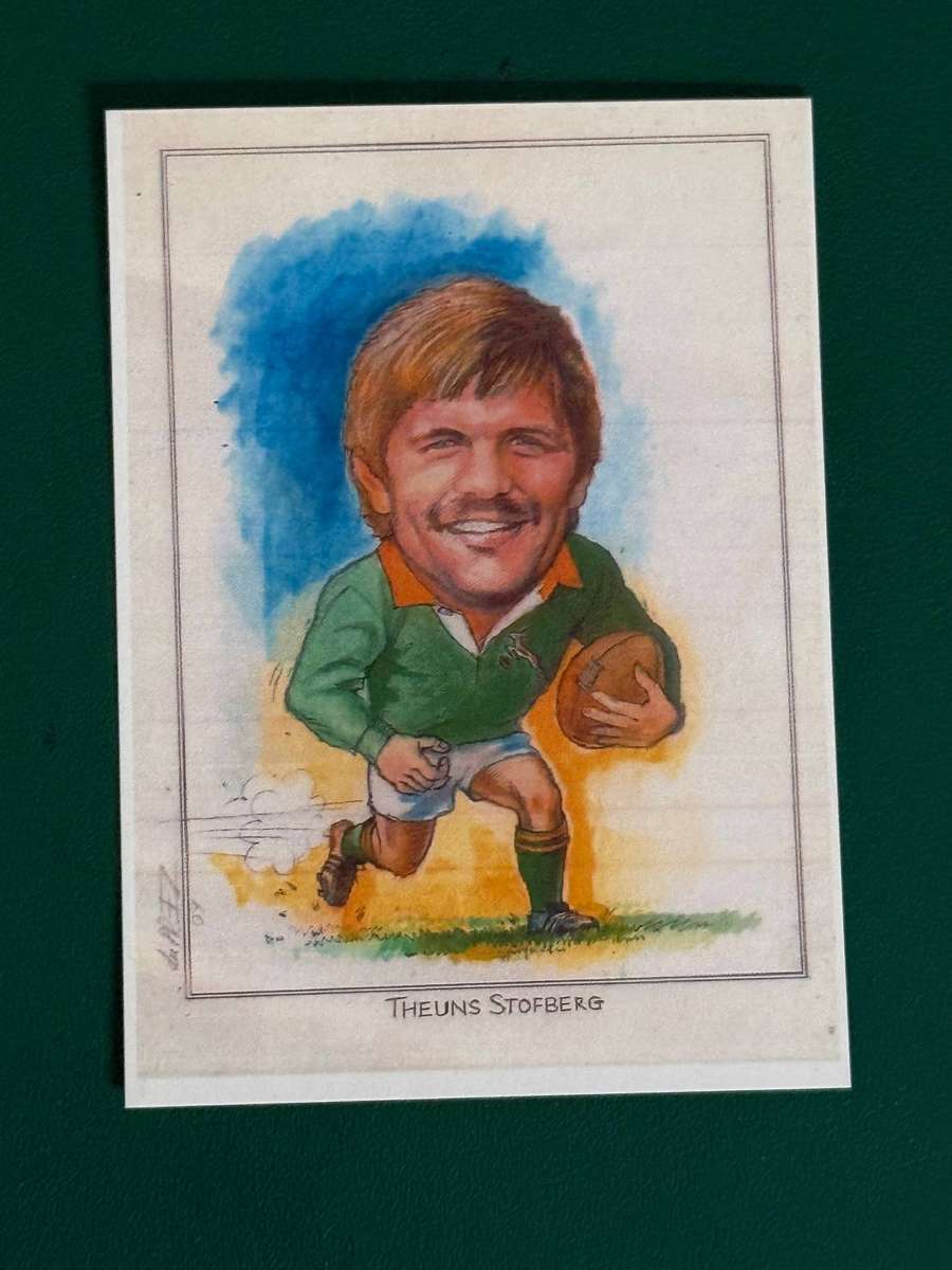 Rugby Card - Theuns Stoffberg Sketch Card (6.5cm by 8.5cm)