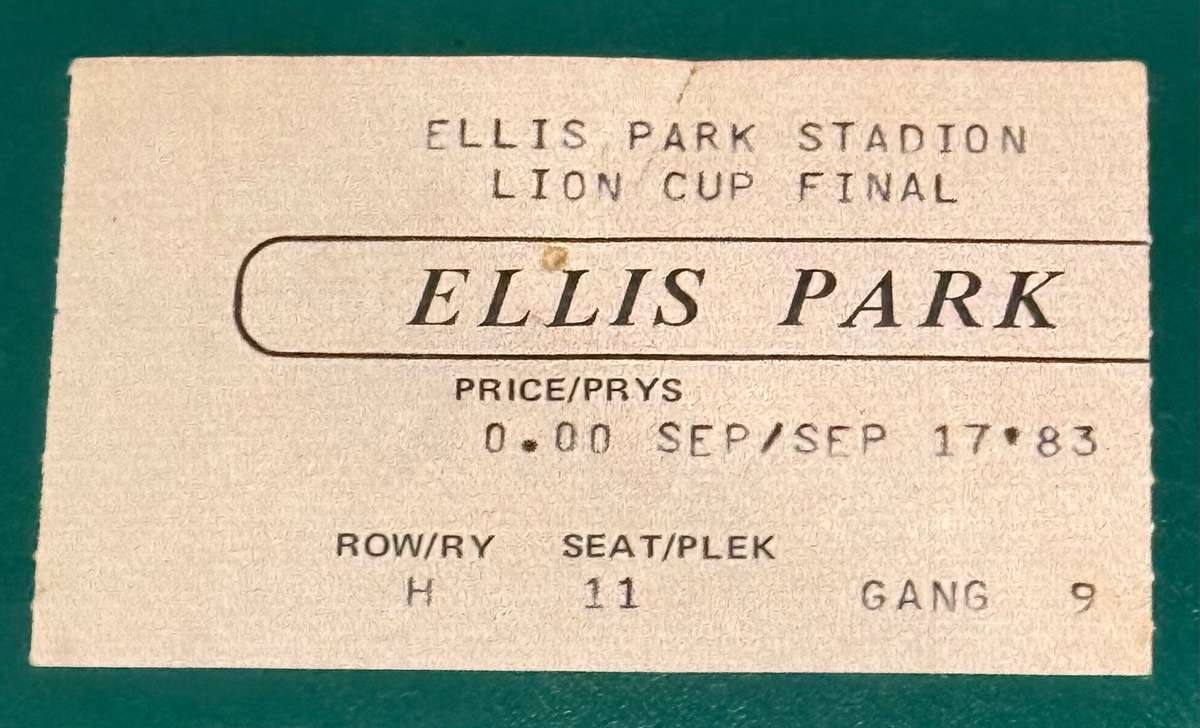Rugby Ticket - *LION CUP FINAL* Ellispark 17/09/1983