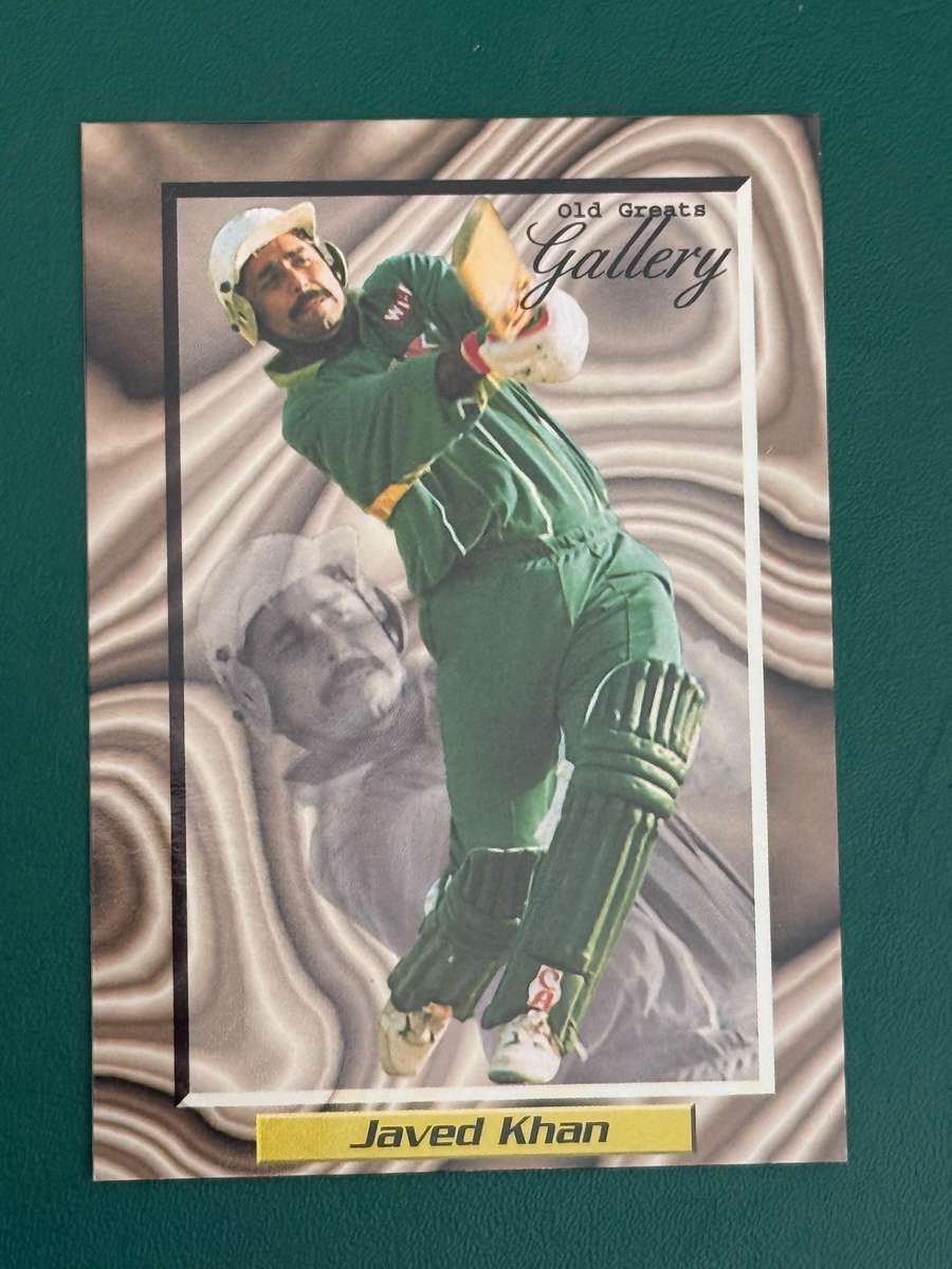 Cricket Card - Javed Khan Old Greats 1996 Sports Deck Cricket Card