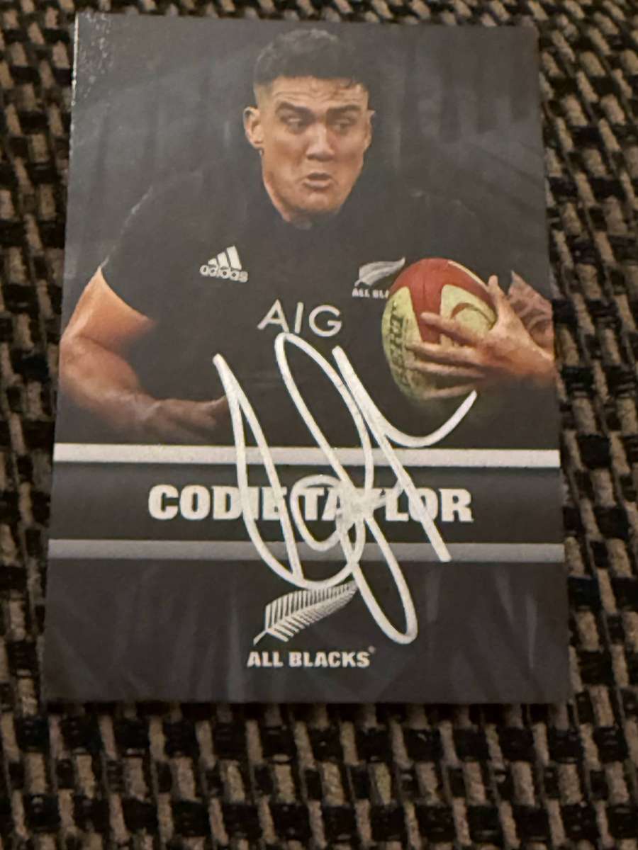 Rugby Card - *SIGNED* Codie Taylor 2017 NZ Tap and Play Rugby Card