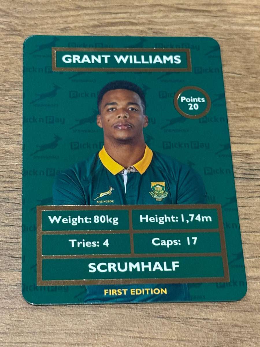 Rugby Cards - COMPLETE SET of 31 Cards (Including Golden Rassie) 2025 Pick and Pay Rugby Card