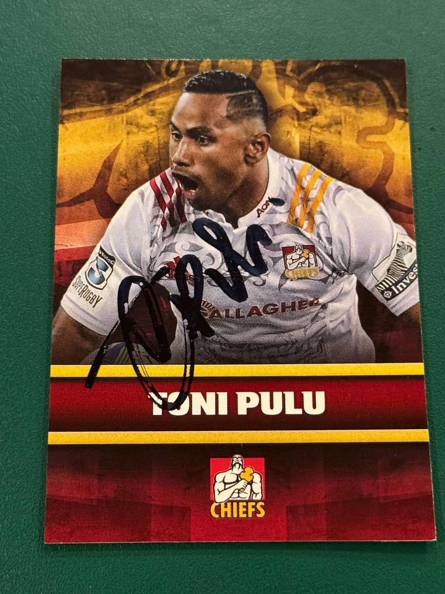 Rugby Card - *SIGNED* Toni Pulu 2017 NZ Tap and Play Rugby Card