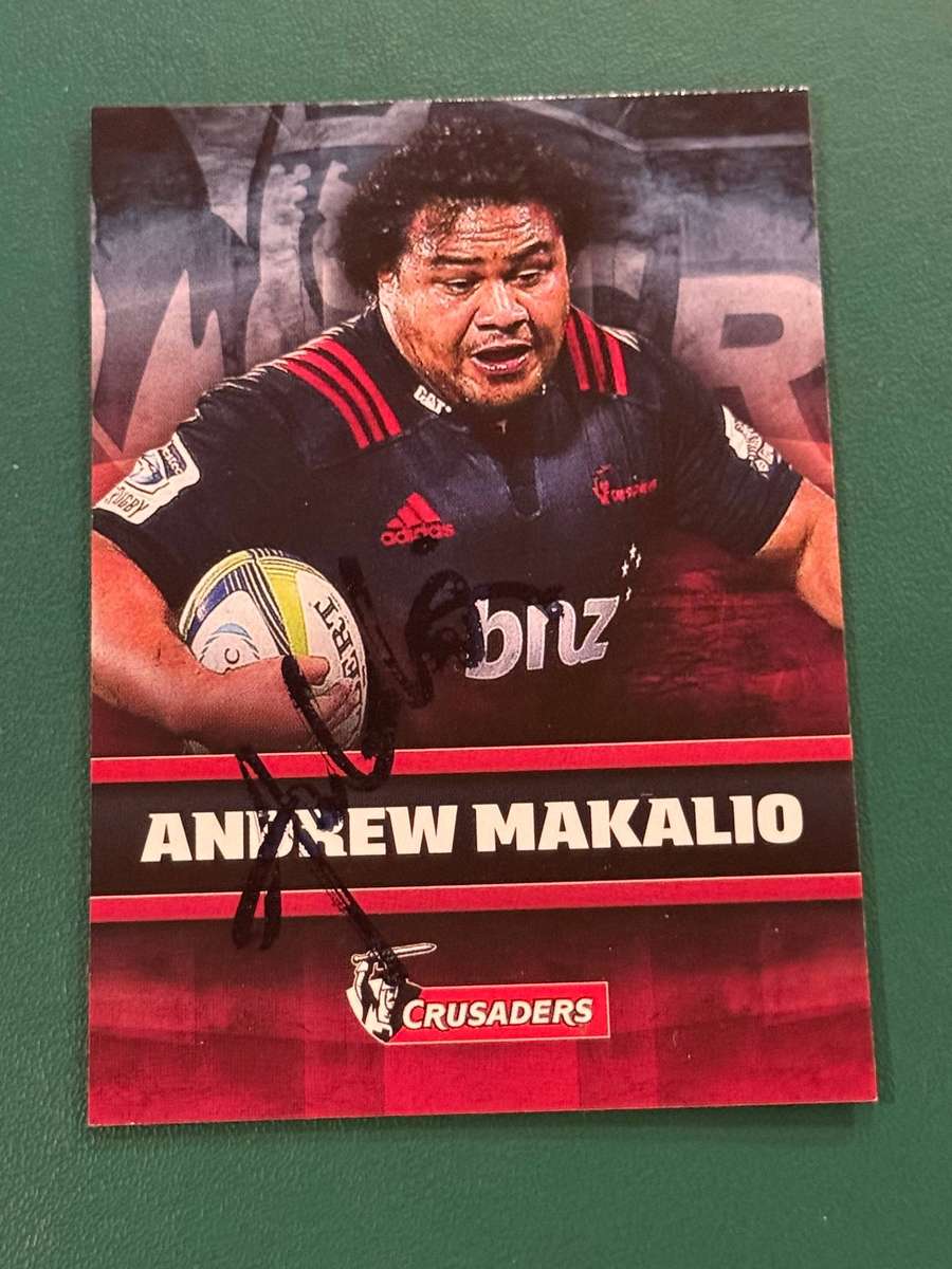 Rugby Card - *SIGNED* Andrew Makalio 2017 NZ Tap and Play Rugby Card