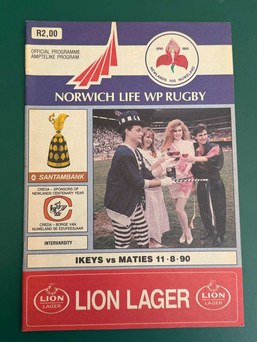 Rugby Programme - Ikeys vs Maties 11/08/1990