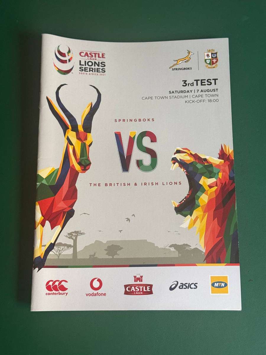 Rugby Programme - South-Africa vs British and Irish Lions 7/08/2021 (3rd Test)