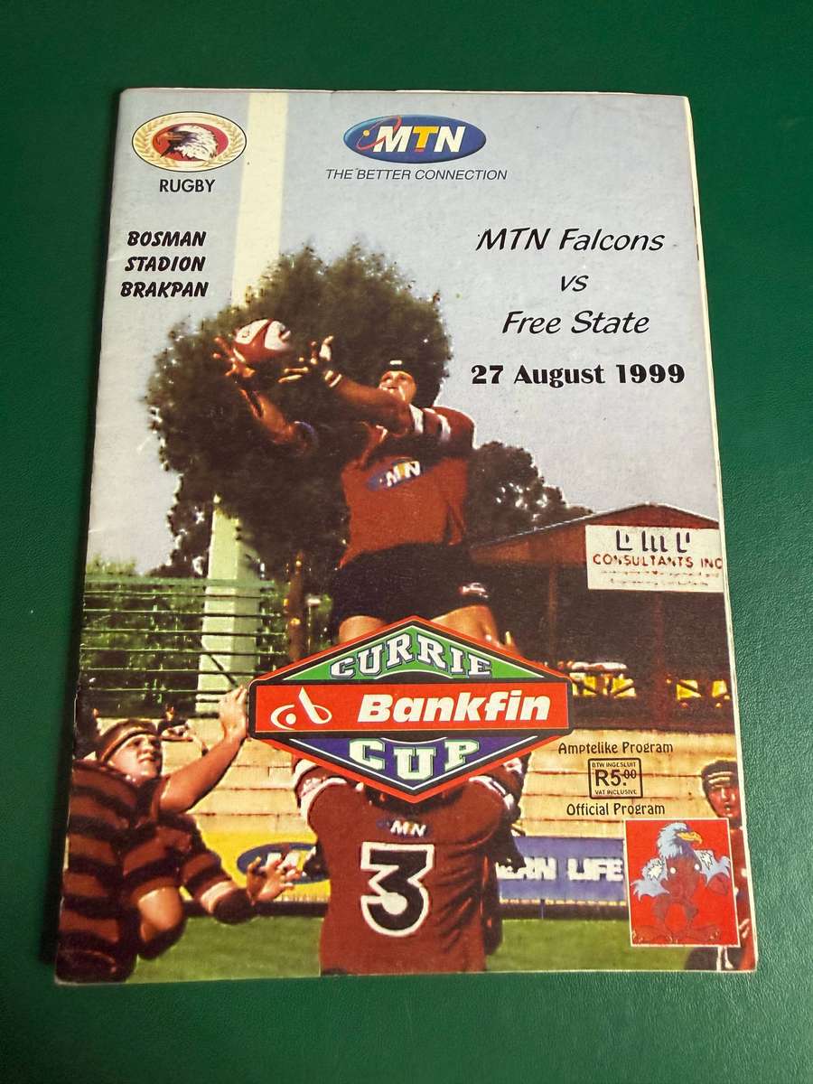 Rugby Programme - Falcons vs Free State 27/08/1999