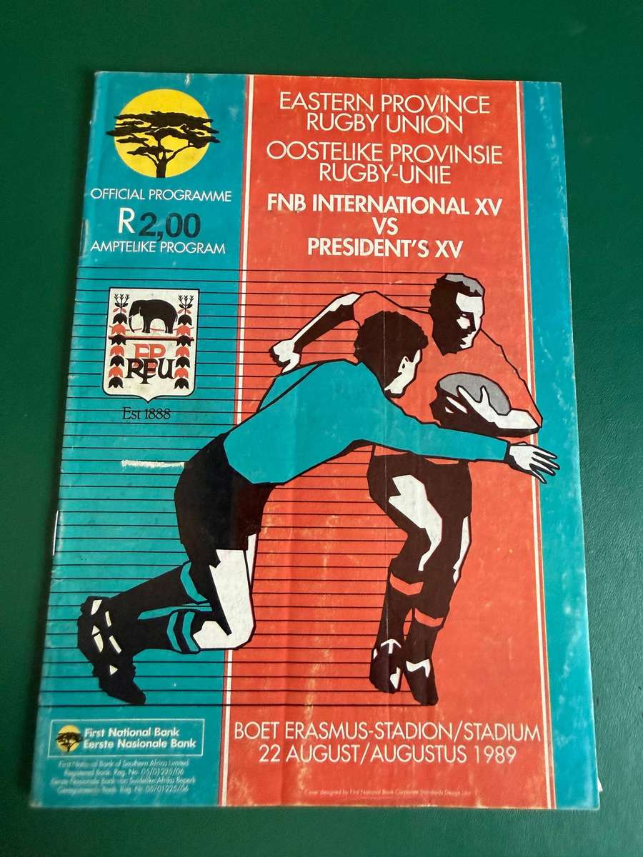 Rugby Programme - *TOUR* FNB International XV vs Presidents XV 22/08/1989