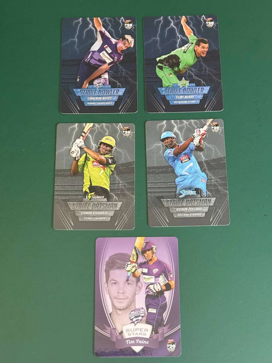 Cricket Card - 5 * 2014/2015 Big Bash League Insert Cards