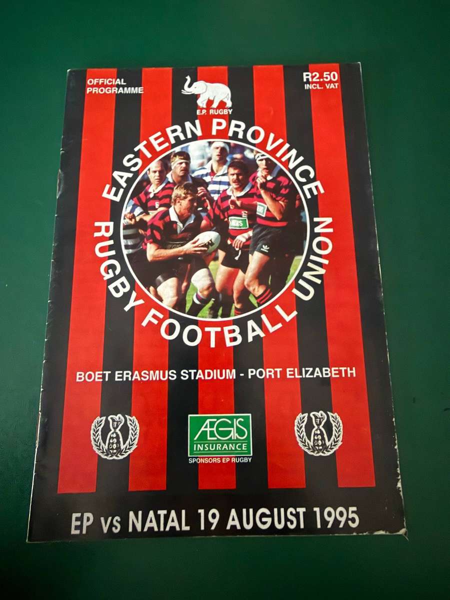Rugby Programme - Eastern Province vs Natal 19/08/1995