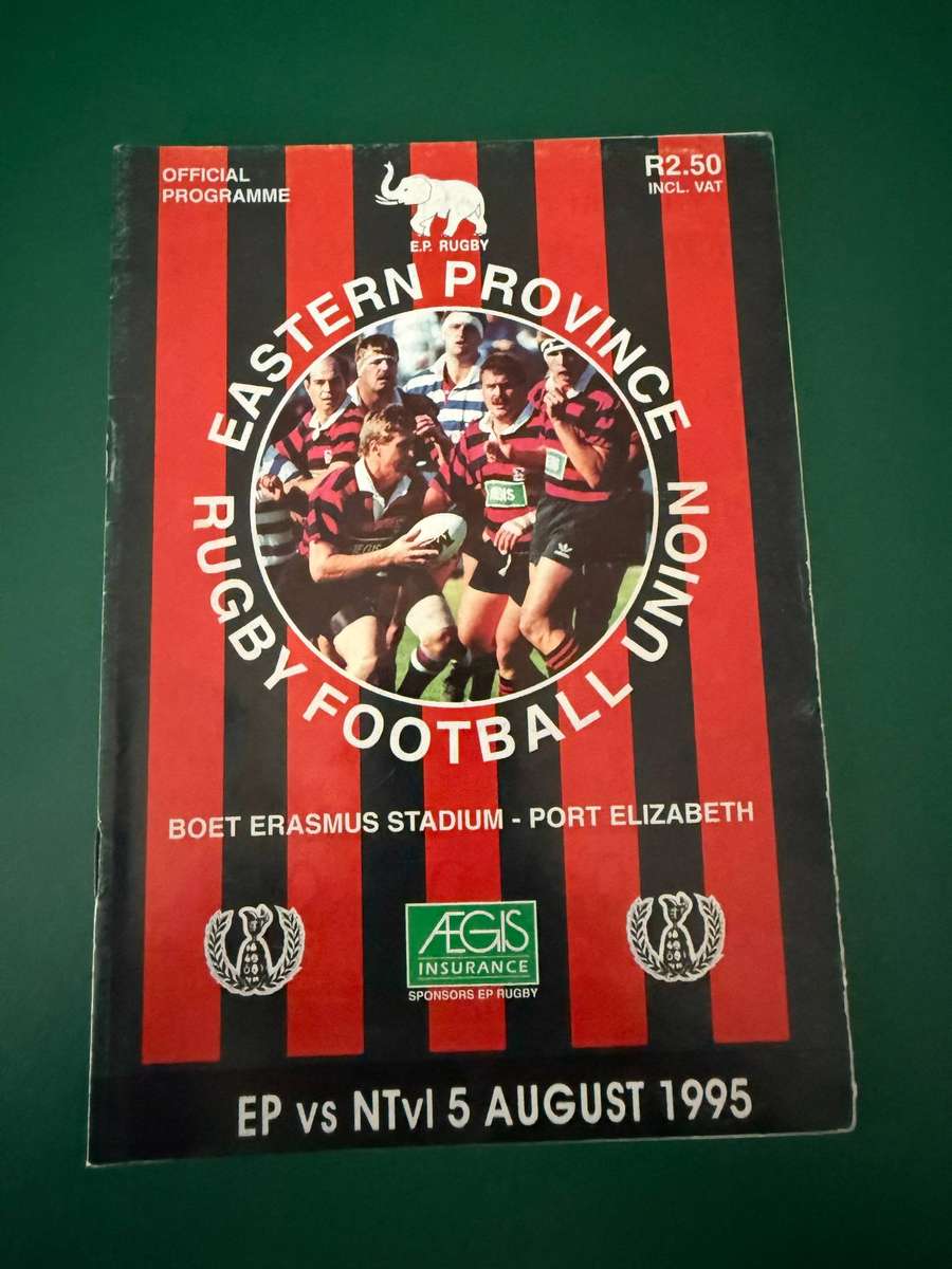 Rugby Programme - Eastern-Province vs Natal 05/08/1995