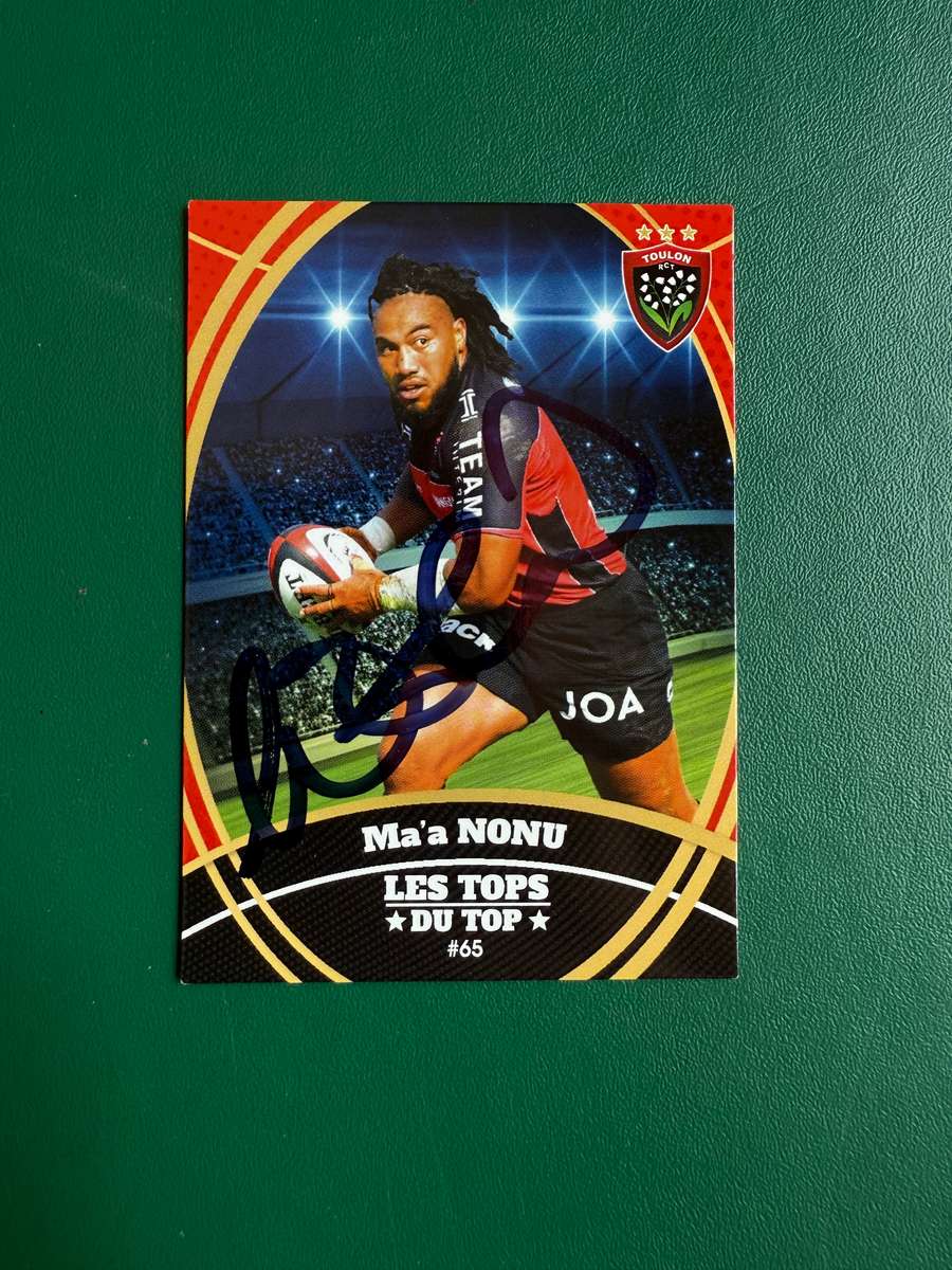 Rugby Card - *SIGNED* Maa Nonu 2018 Panini Top 14 Rugby Card
