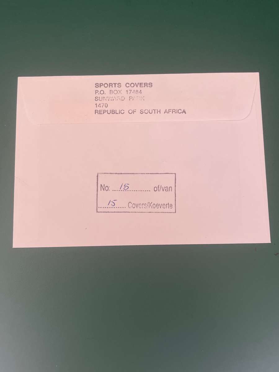 Rugby - *SIGNED* FDC/First Day Cover Western-Stormers vs Northern-Bulls 14 March 1998