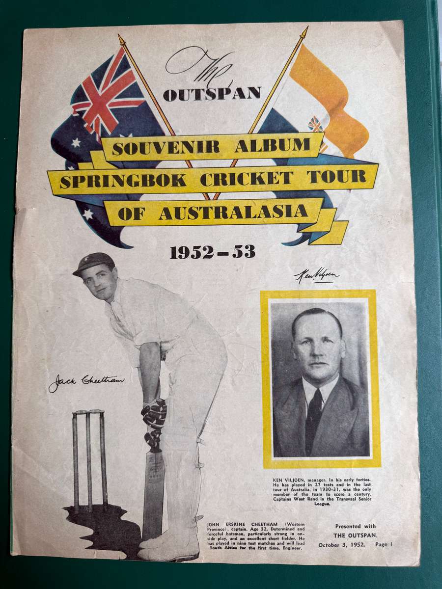 Cricket Supplement - The Outspan 3 Oct 1952 : Souvenir Album Springbok Cricket Tour of Australasia