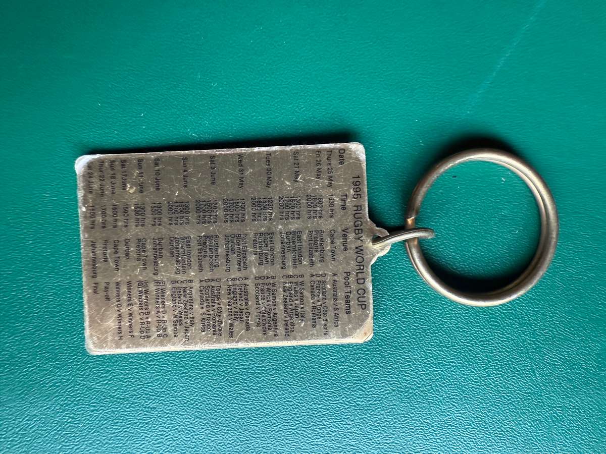 Key Ring/Fixture list 1995 Rugby World Cup