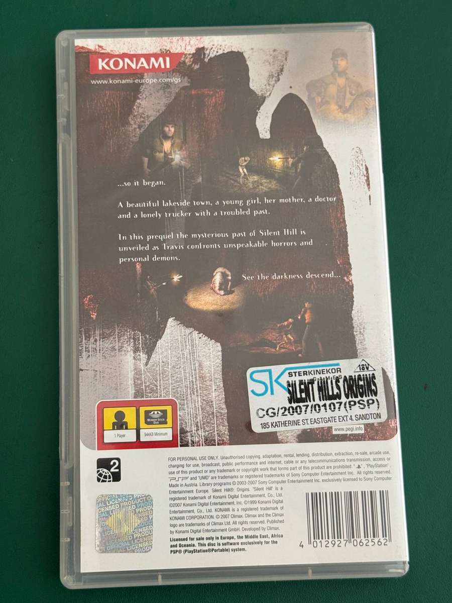 Sony PSP - Silent Hill Origins (Case and manual only)