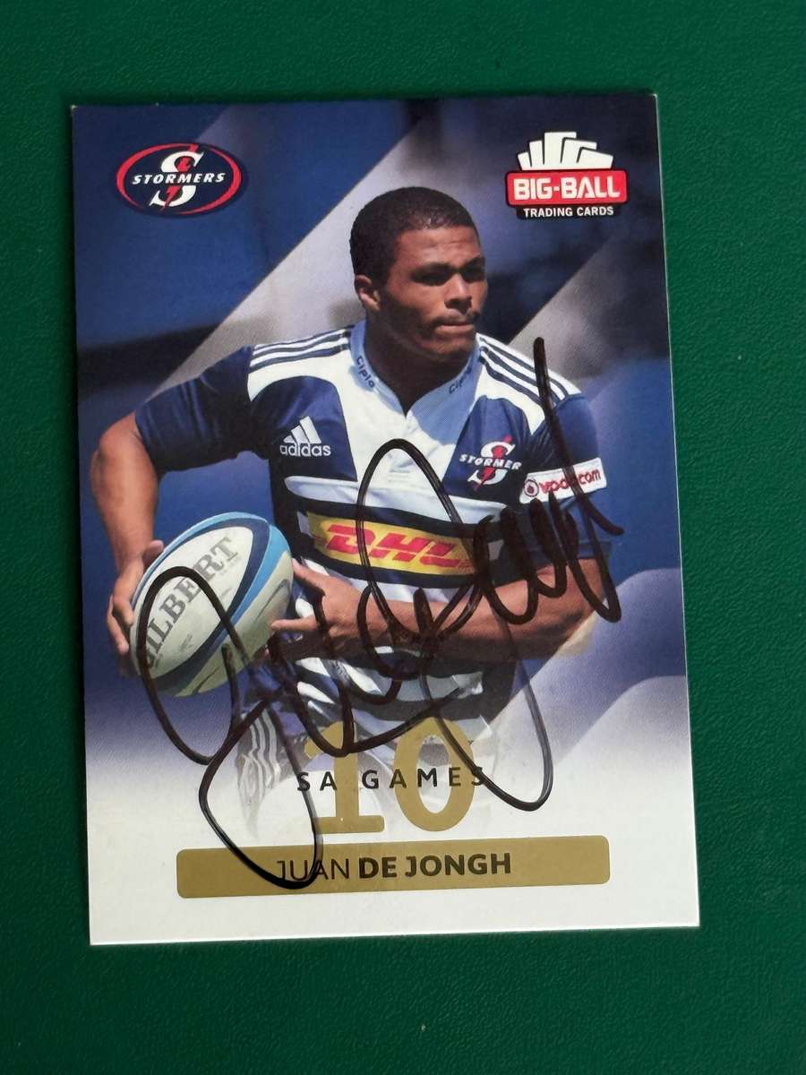 Rugby Card - *SIGNED* Juan de Jongh 2012 Big Ball Rugby Card