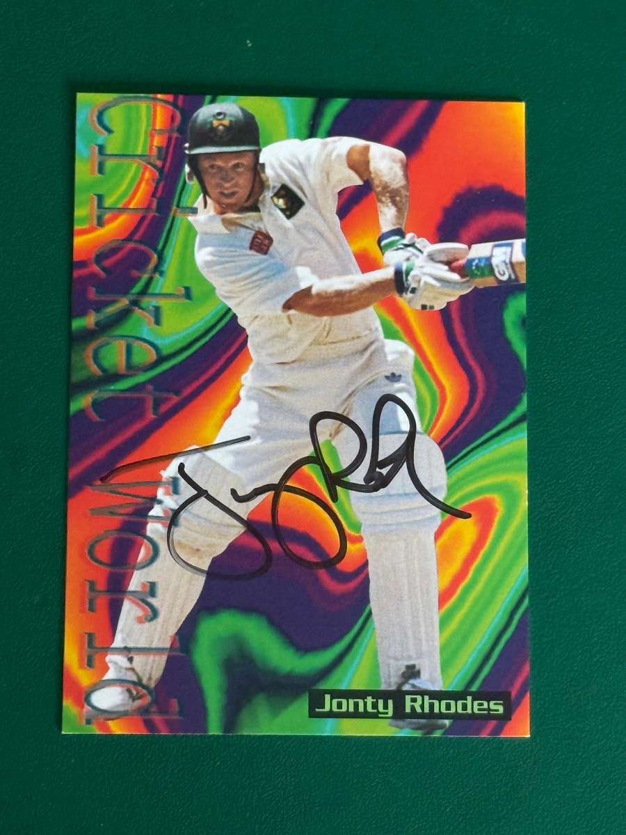 Cricket Card - *SIGNED* Jonty Rhodes 1996 Sports Deck Cricket Card