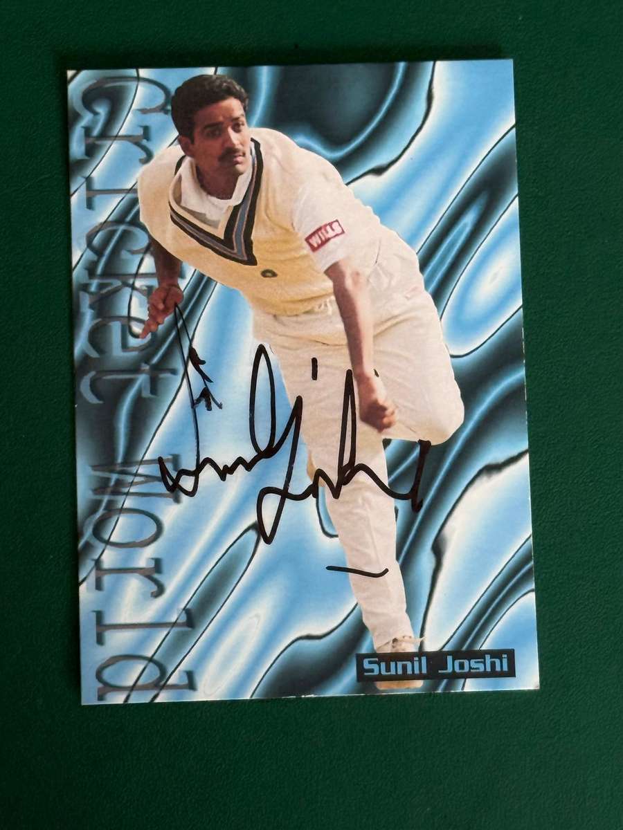 Cricket Card - *SIGNED* Suni Joshi 1996 Sports Deck Cricket Card