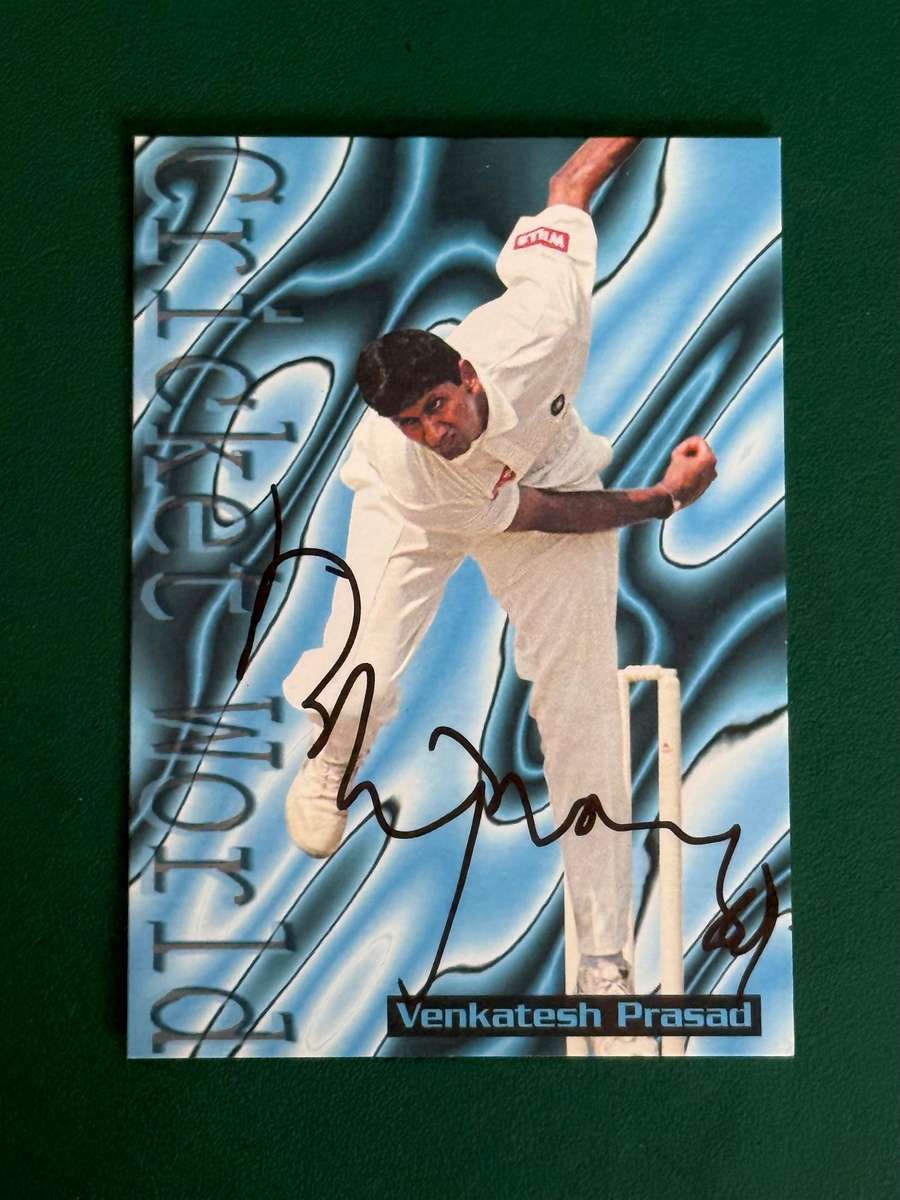 Cricket Card - *SIGNED* Venkatash Prasad 1996 Sports Deck Cricket Card