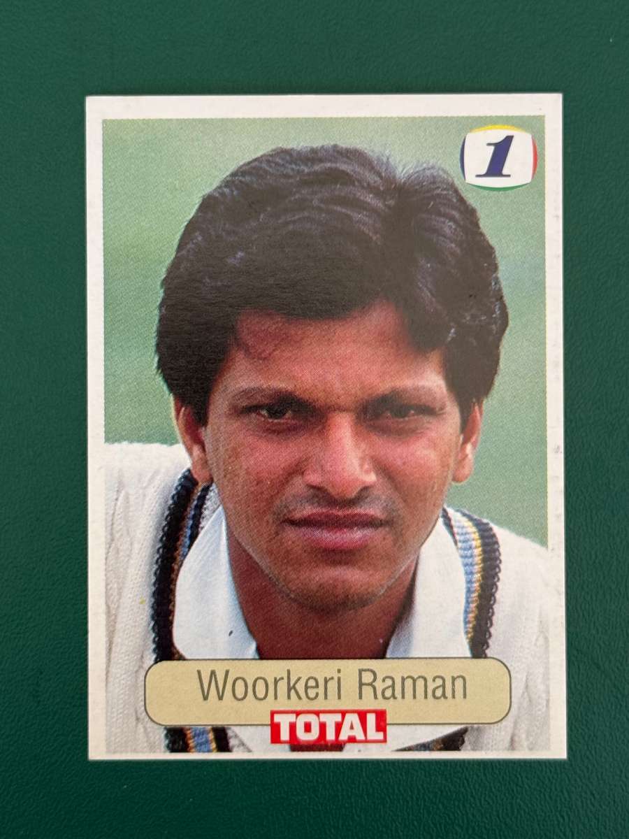Cricket Card - Woorkerri Raman 1992 Total Cricket Card