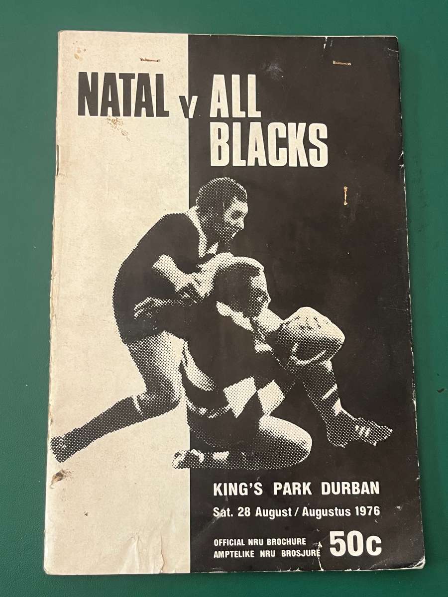 Rugby Programme - Natal vs All Blacks 28/08/1970