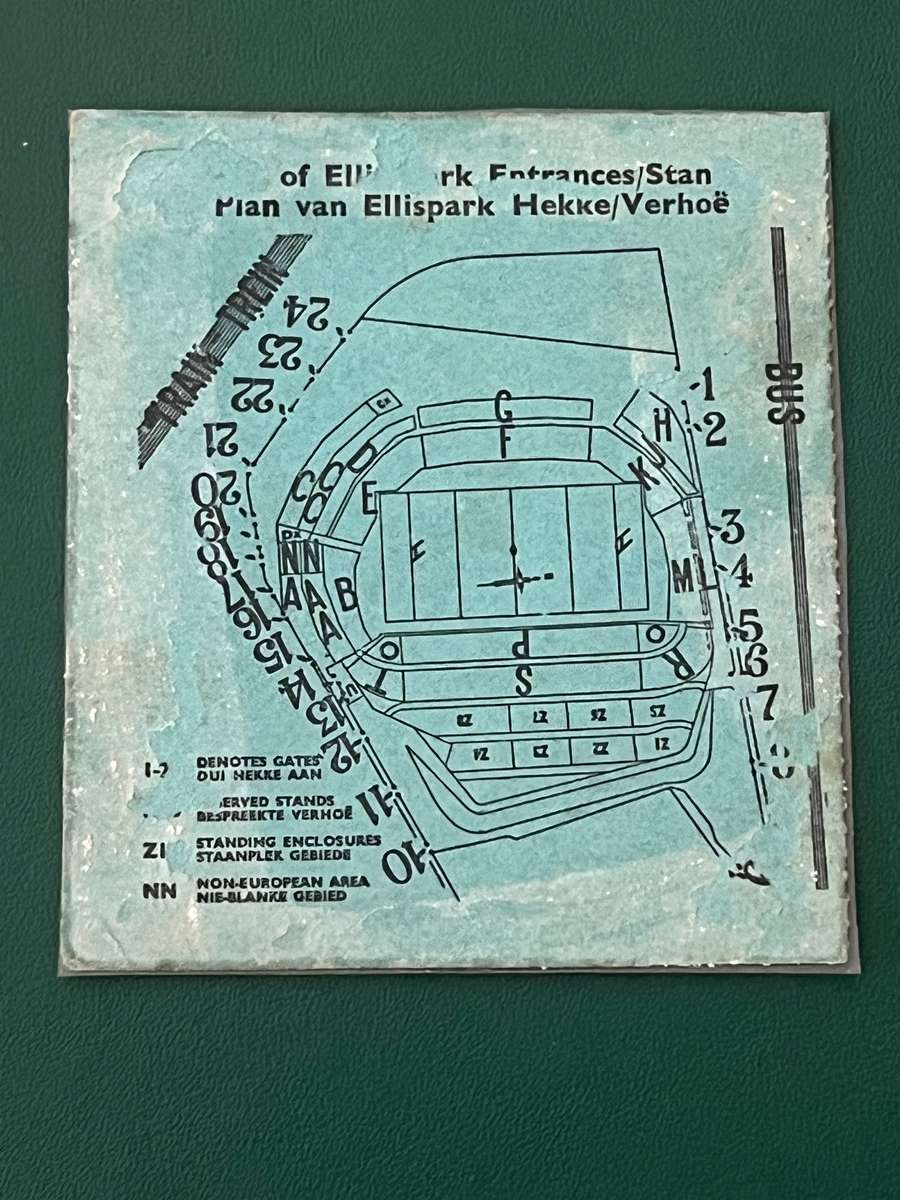 Rugby Ticket - All Blacks vs Transvaal XV 03/09/1960