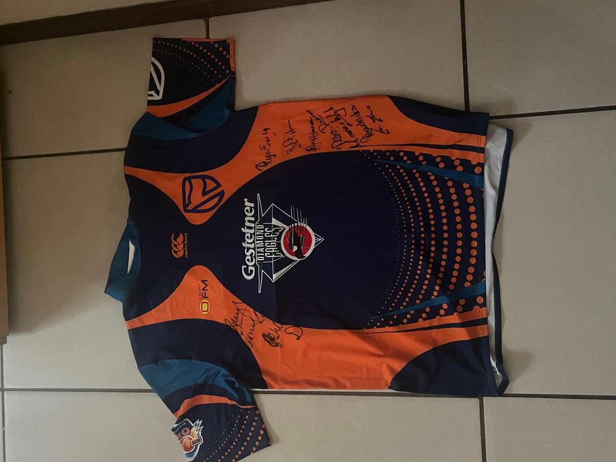 Cricket Shirt - *SIGNED* Victor Mpitsang Diamond Eagles Pro 20 Shirt.