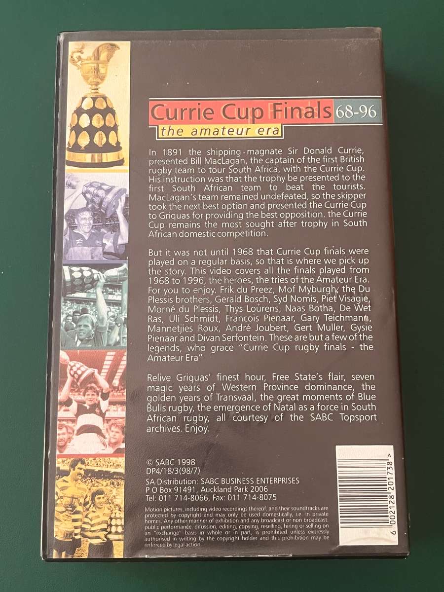 Rugby Video - Currie Cup Finals 1968-1996 (Amateur Area)