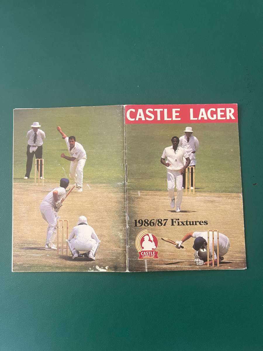 Cricket Itinerary - 1986/1987 Castle Itinerary Booklet.