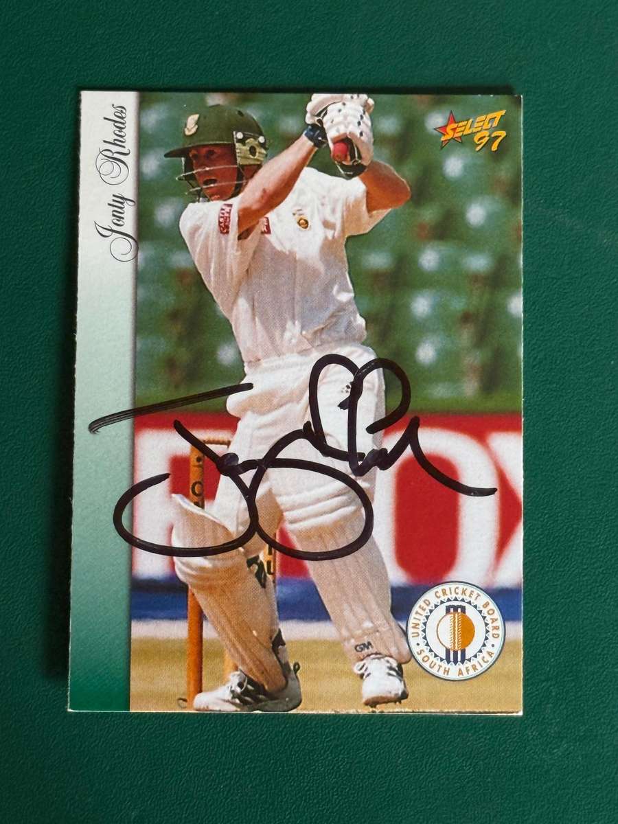 Cricket Card - *SIGNED* Jonty Rhodes 1997 Select Cricket Card
