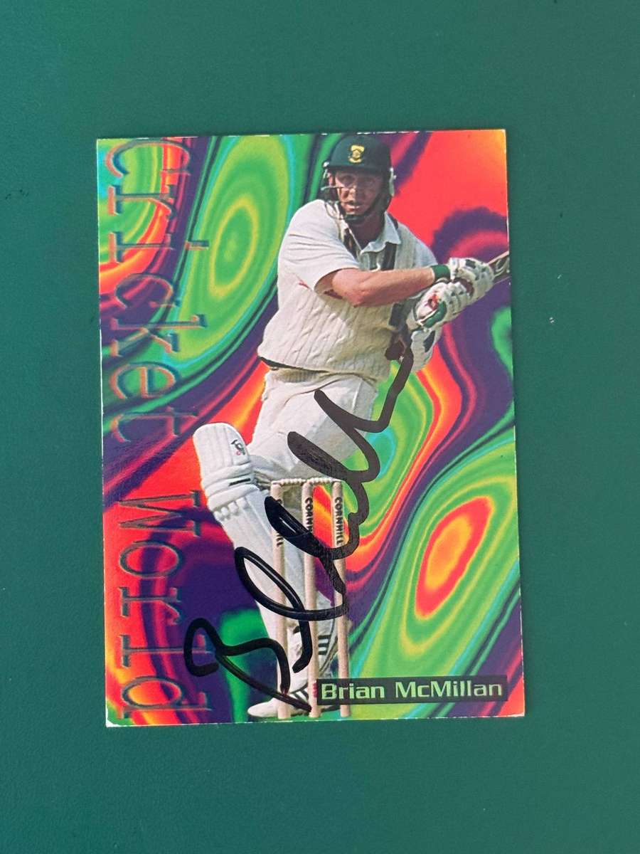Cricket Card - *SIGNED* Brian McMillian 1996 Sports Deck Cricket Card