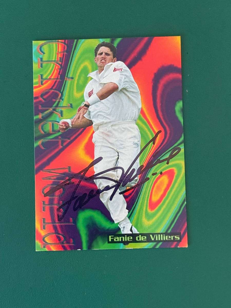 Cricket Card - *SIGNED* Fanie de Villiers 1996 Sports Deck Cricket Card