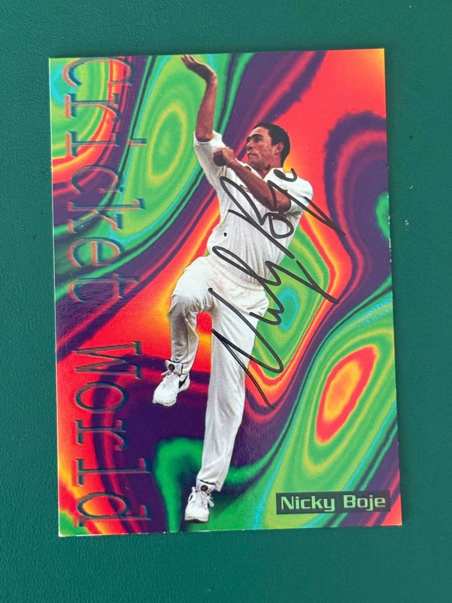 Cricket Card - *SIGNED* Nicky Boje 1996 Sports Deck Cricket Card