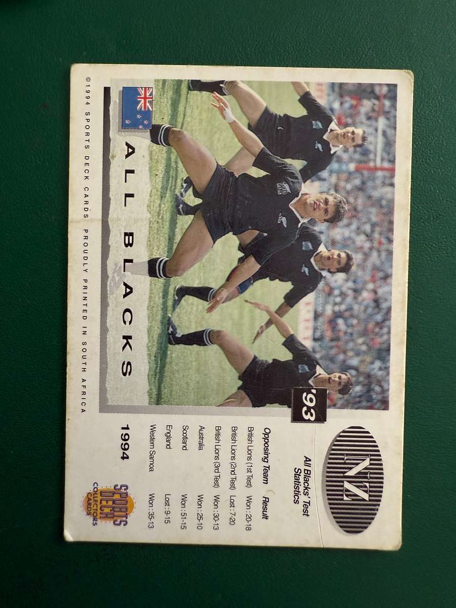 Rugby Card - New-Zealand (Nr90/90) 1994 Sports Deck Rugby Card